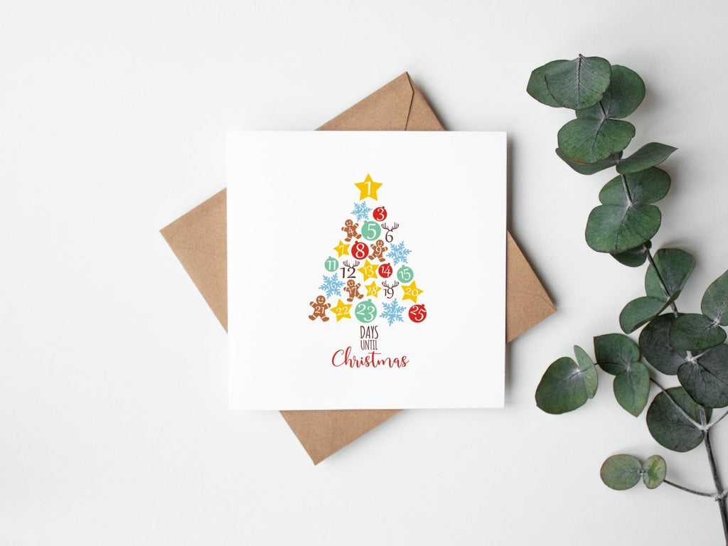 Days Until Christmas Greetings Card - The Gifted Panda