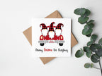 Driving Gnome For Chistmas - Greeting Card - The Gifted Panda