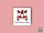 Driving Gnome For Chistmas - Greeting Card - The Gifted Panda