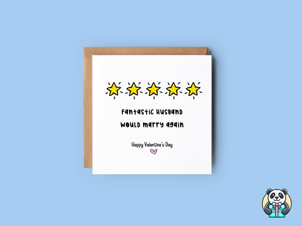 Fantastic Husband - Would Marry Again Valentine's Day Card - The Gifted Panda