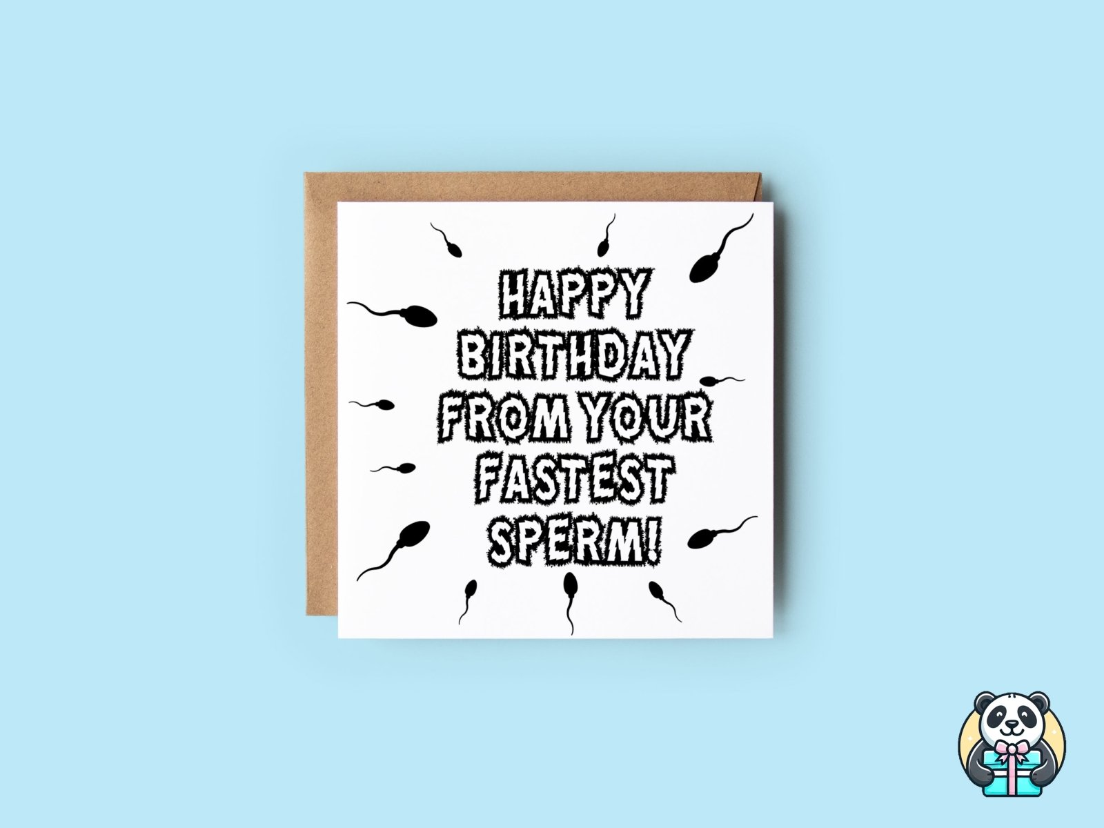 Fastest Sperm Birthday Card - The Gifted Panda