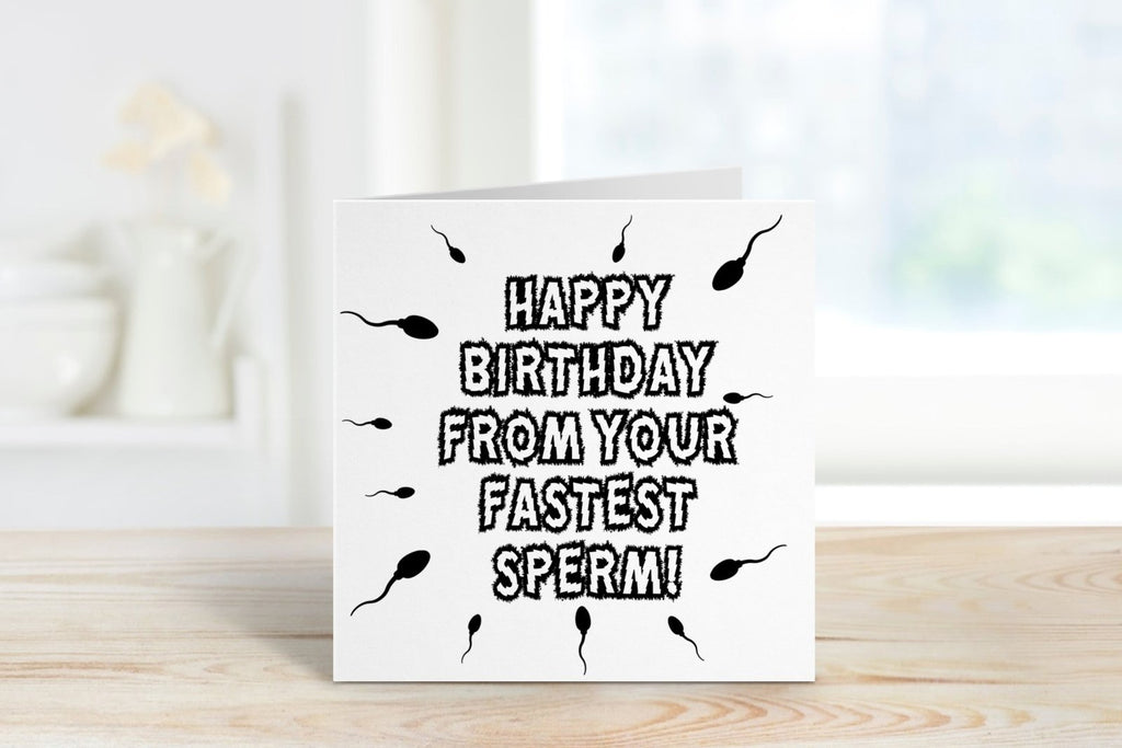 Fastest Sperm Birthday Card - The Gifted Panda