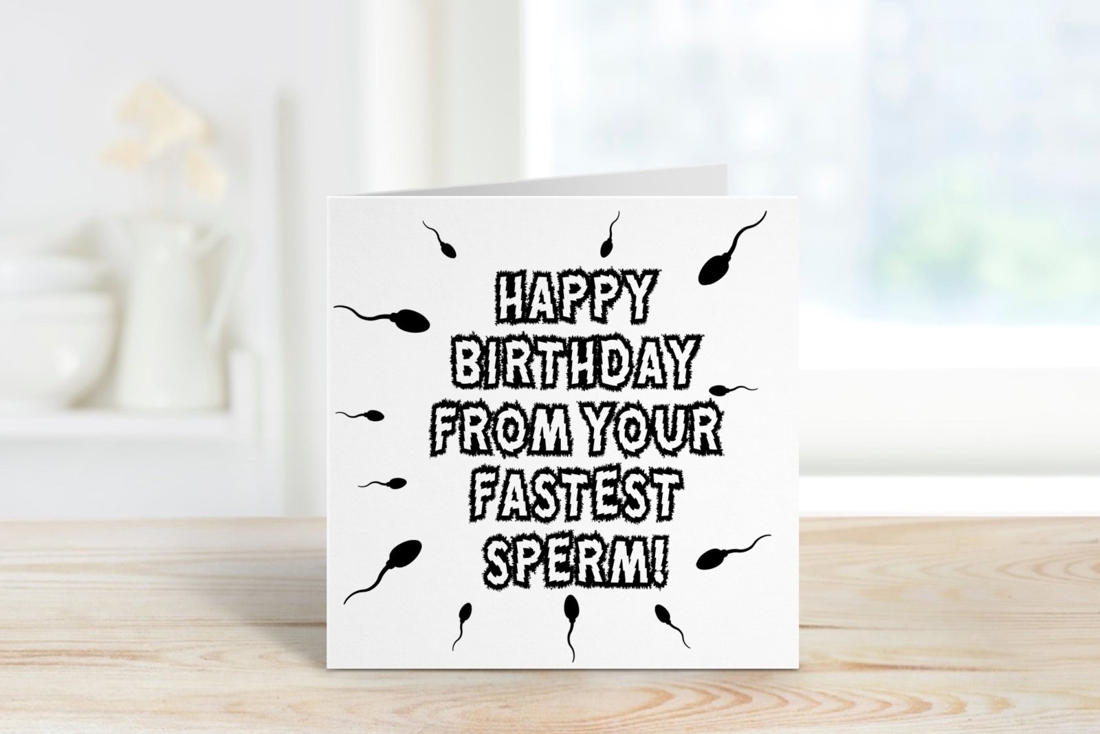 Fastest Sperm Birthday Card - The Gifted Panda