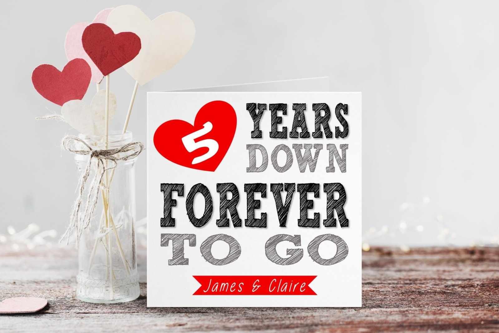Forever To Go Personalised Anniversary Card Secondary image