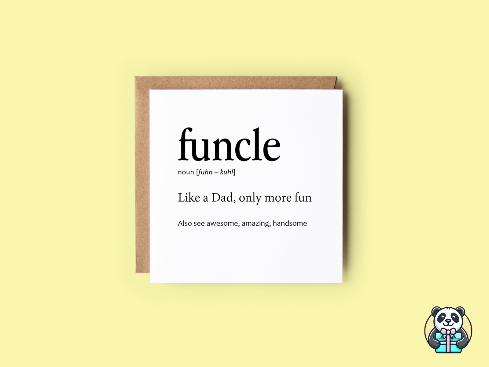Funcle Greeting Card - The Gifted Panda Main image