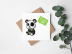 Get Well Soon Panda Greeting Card - The Gifted Panda