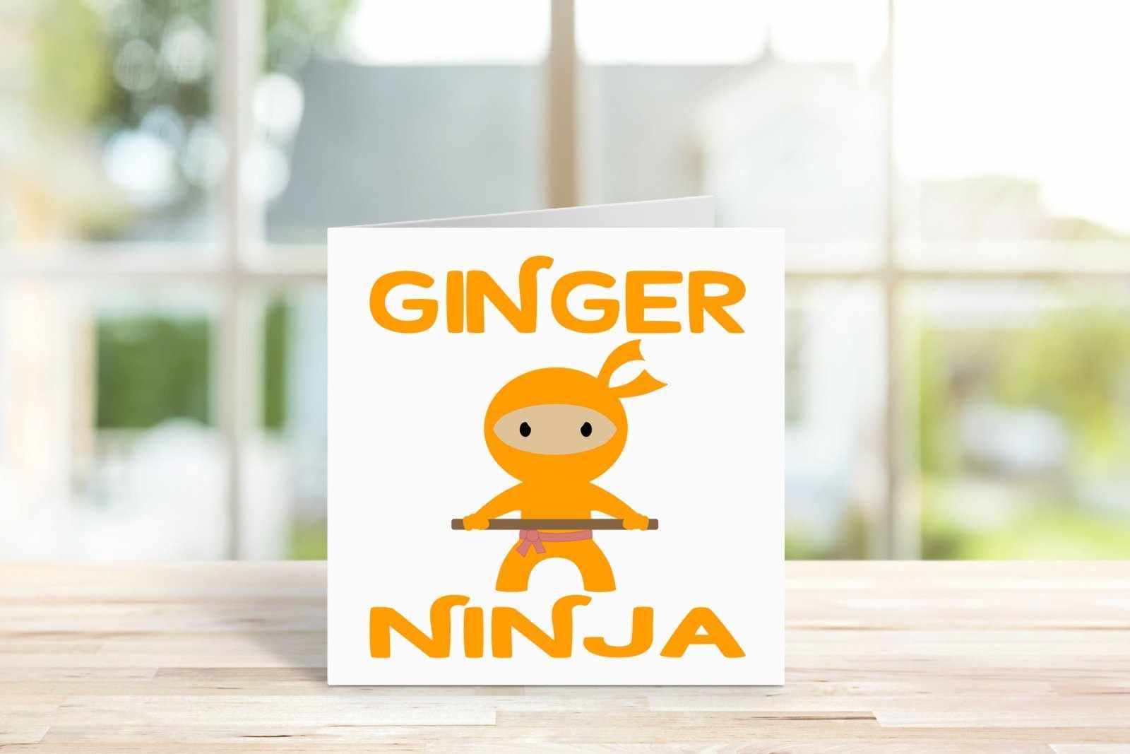 Ginger Ninja - Greetings Card - The Gifted Panda