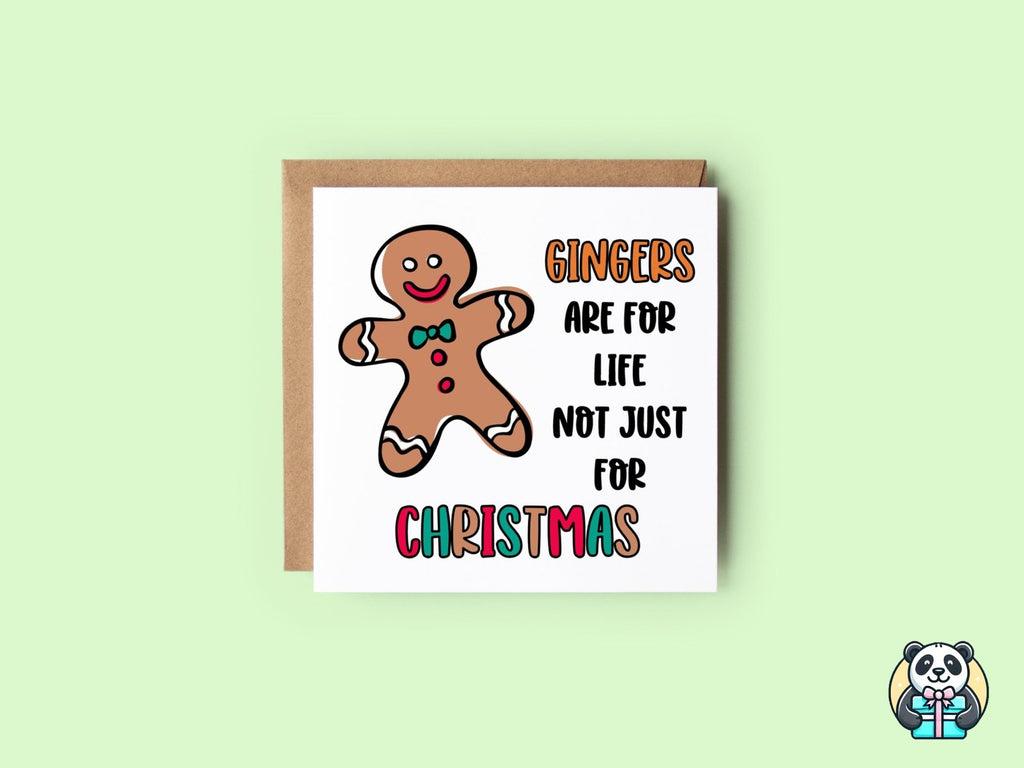 Gingers Are For Life Christmas Card - The Gifted Panda