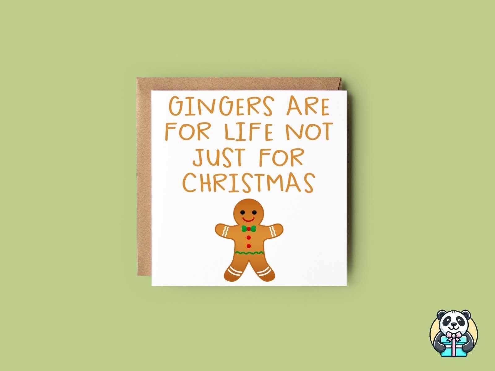 Gingers Are For Life Greetings Card - The Gifted Panda
