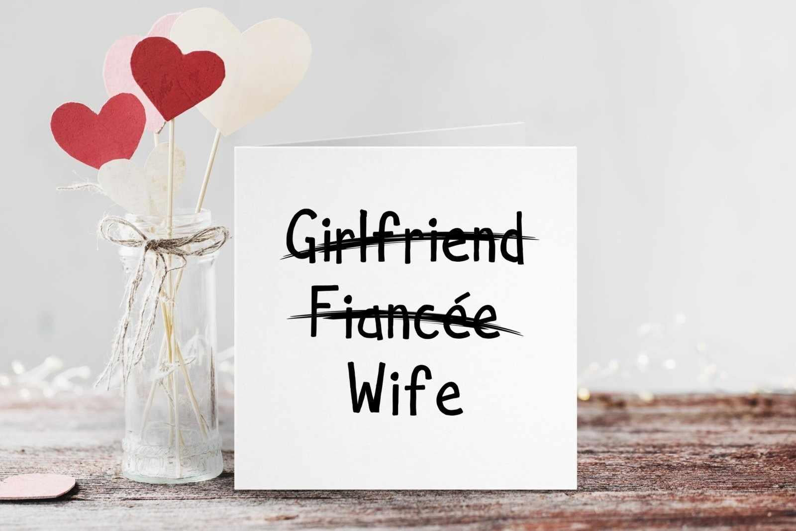 Girlfriend, Fiancee, Wife - Card White Secondary image