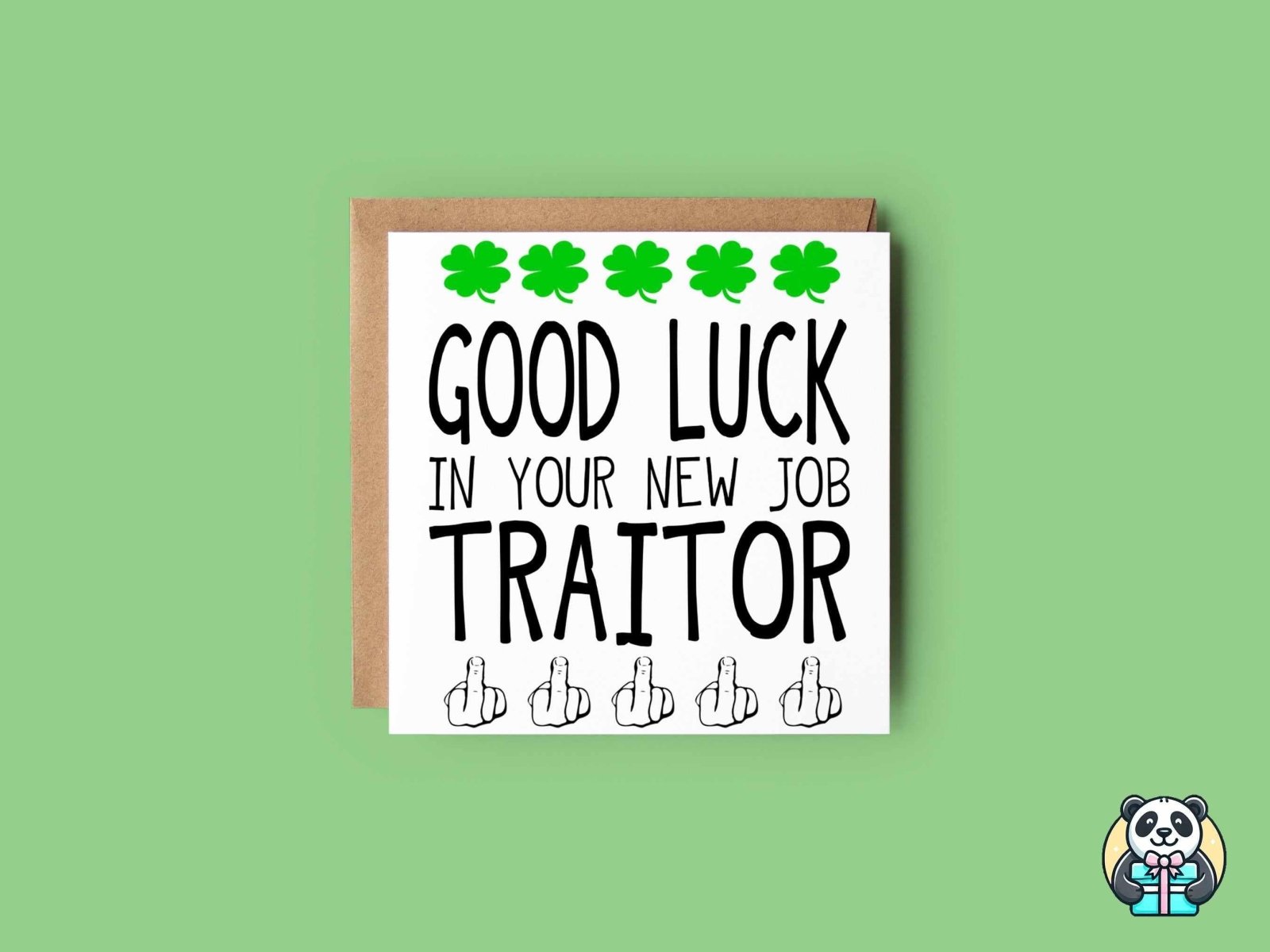 Good Luck Traitor Greetings Card - The Gifted Panda