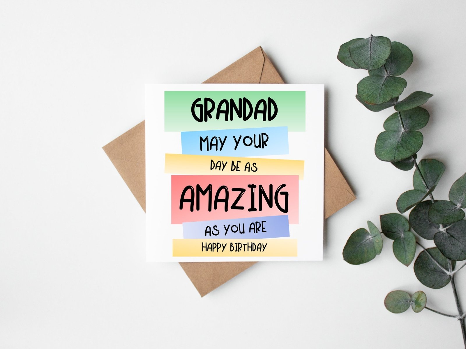 Grandad Happy Birthday Greetings Card - The Gifted Panda