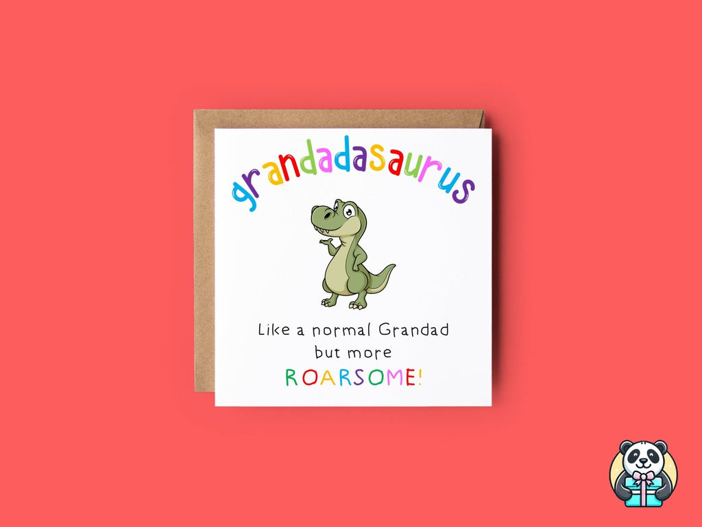 Grandadasaurus Card Grandadasaurus Roarsome Birthday Card - The Gifted Panda