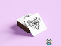 Grandma Heart Coaster - The Gifted Panda