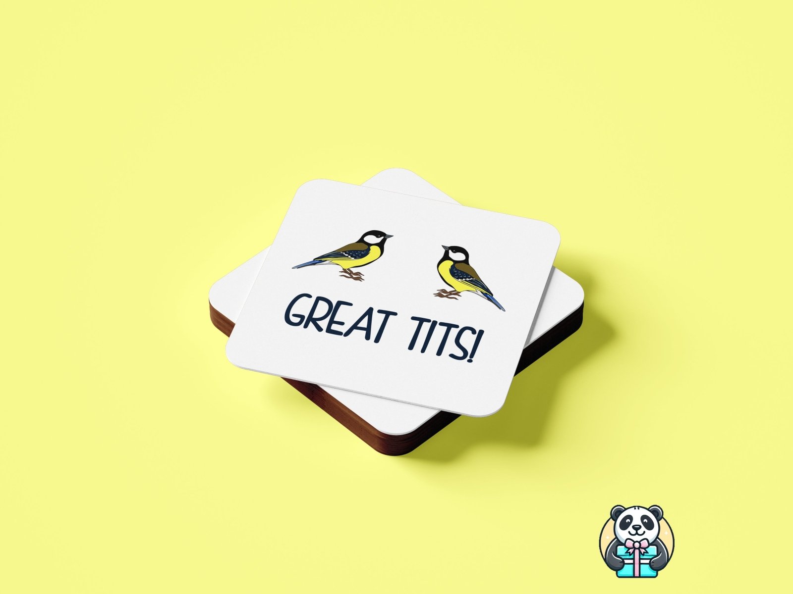 Great Tits Coaster - The Gifted Panda Main image
