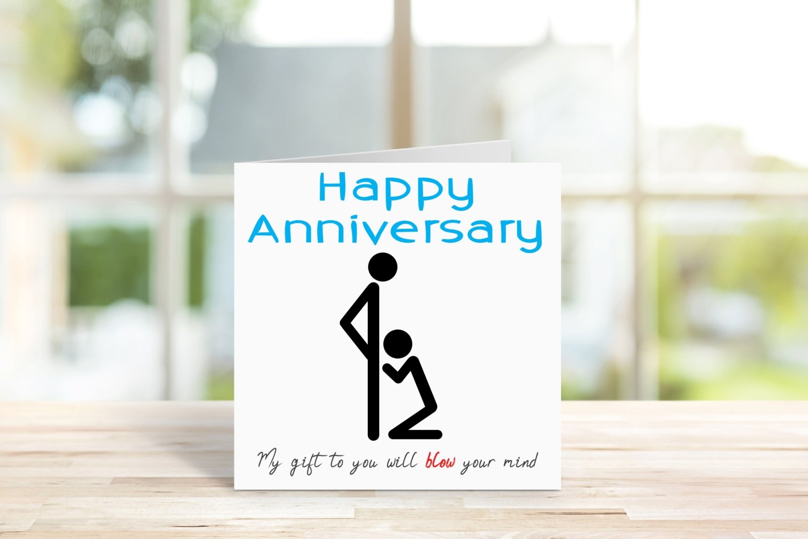 Happy Anniversary, My Gift Will Blow Your Mind - Card - The Gifted Panda