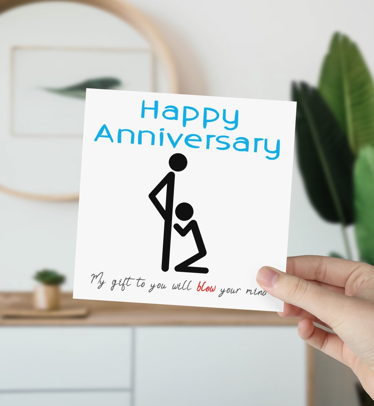 Happy Anniversary, My Gift Will Blow Your Mind - Card - The Gifted Panda