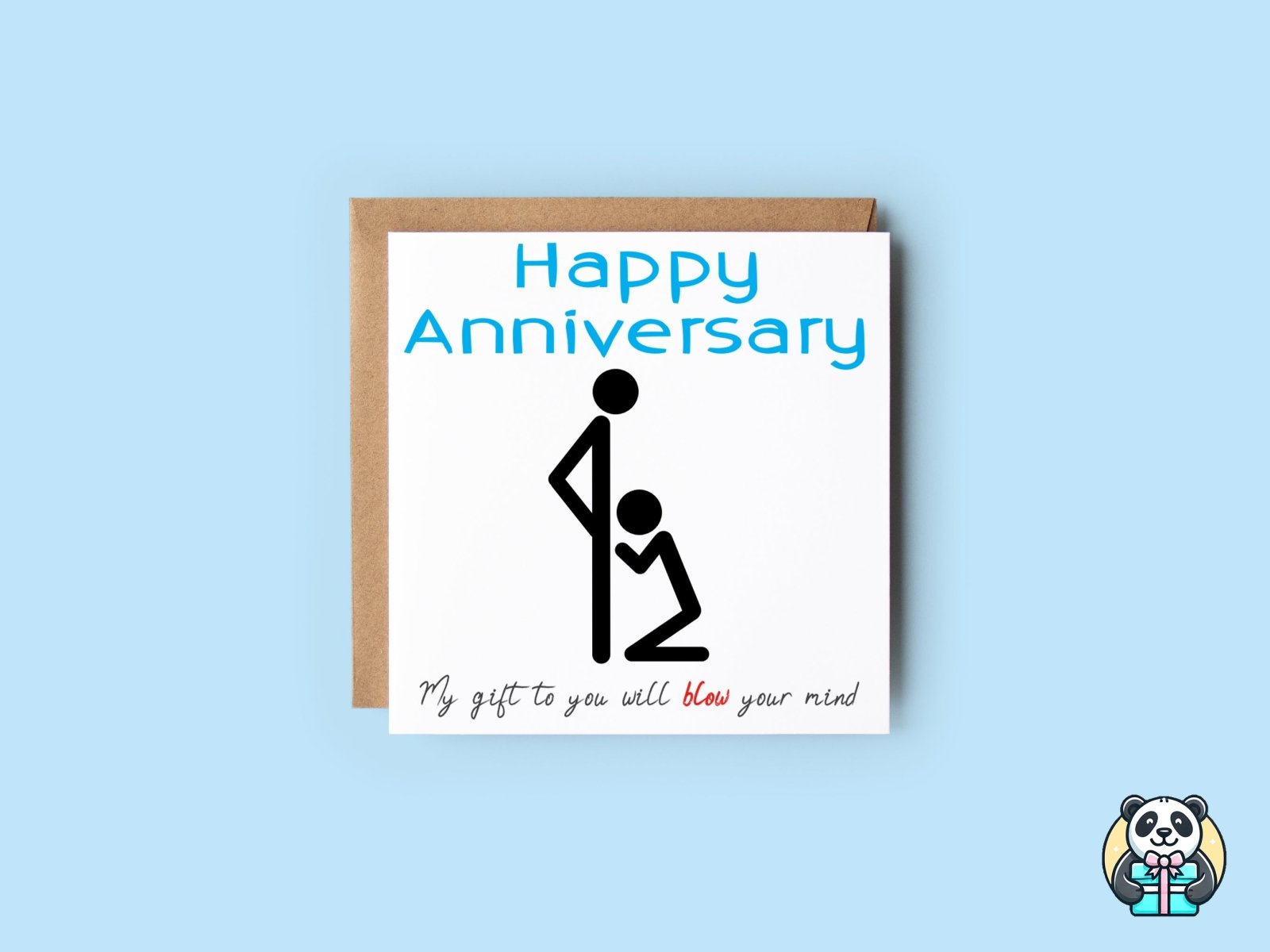 Happy Anniversary, My Gift Will Blow Your Mind - Card - The Gifted Panda Main image