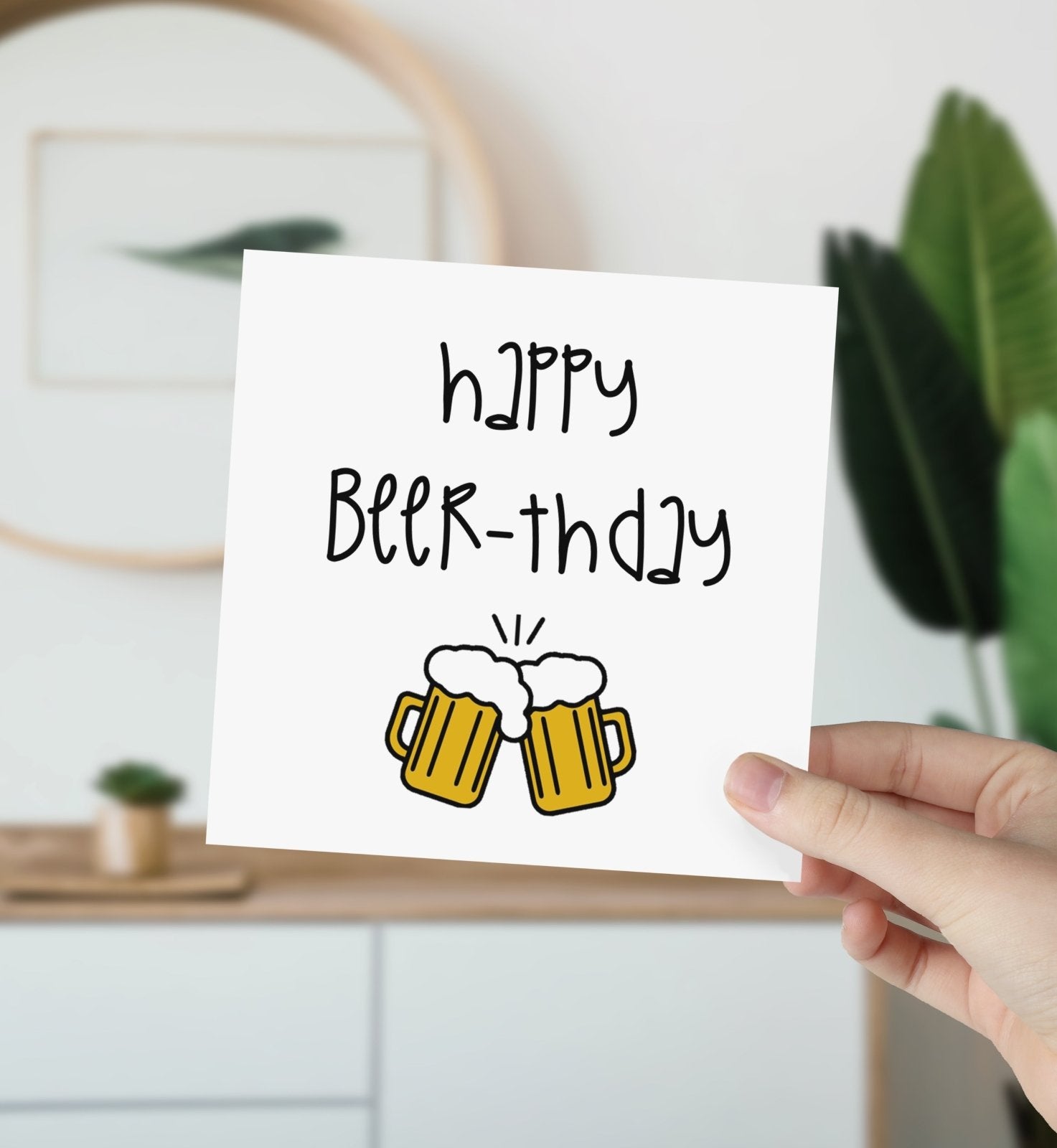 Happy Beer - thday Birthday Card - The Gifted Panda
