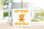 Happy Birthday Ginger Ninja Greetings Card - The Gifted Panda