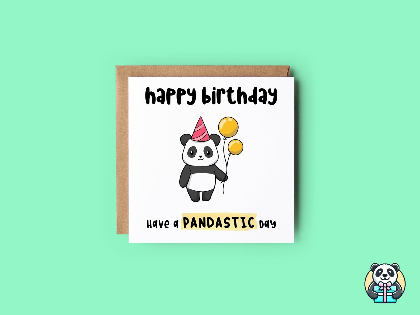 Happy Birthday Have A Pandastic Day Card - The Gifted Panda