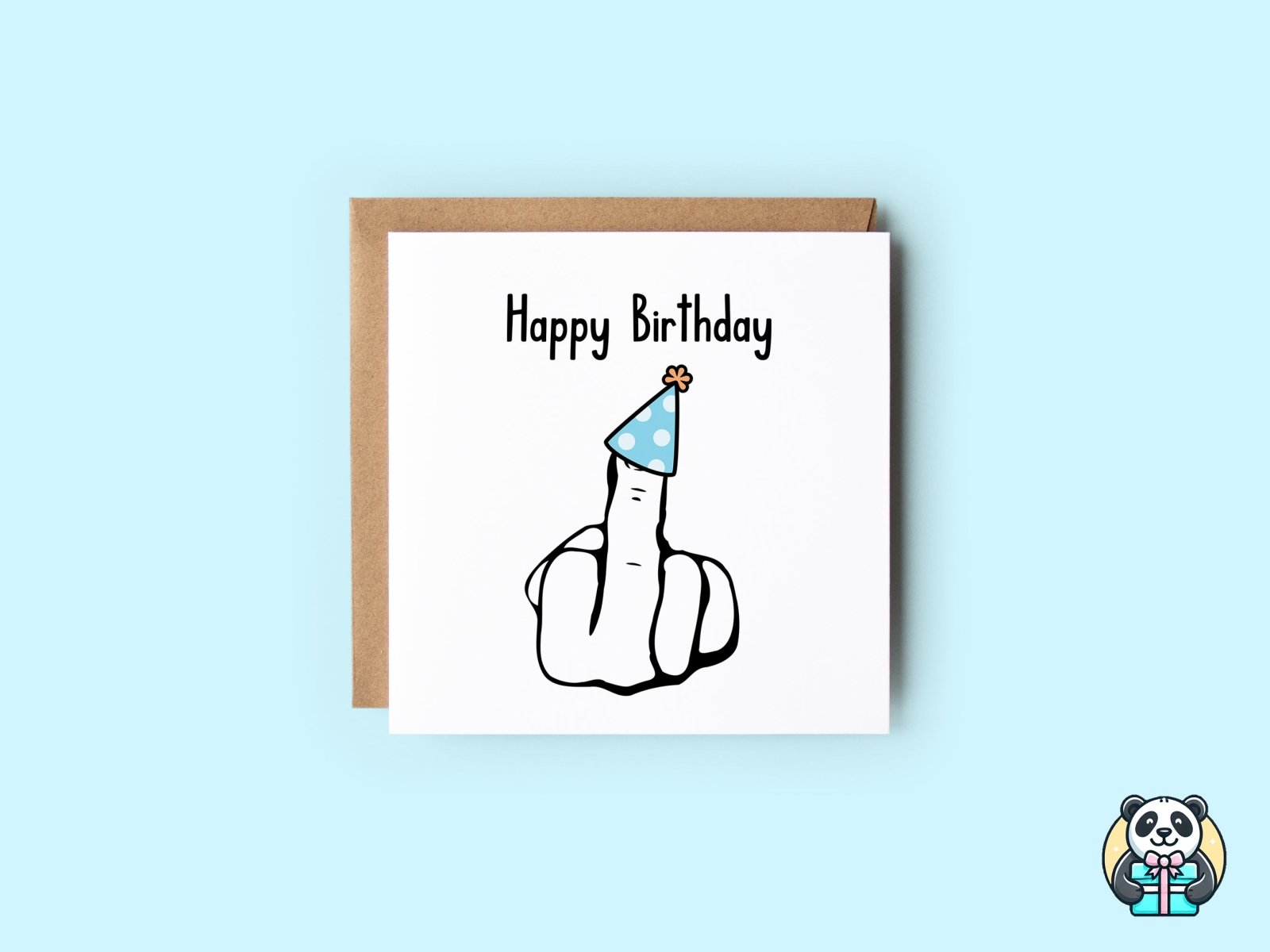Happy Birthday Middle Finger With Hat - The Gifted Panda Main image