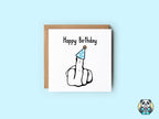 Happy Birthday Middle Finger With Hat - The Gifted Panda