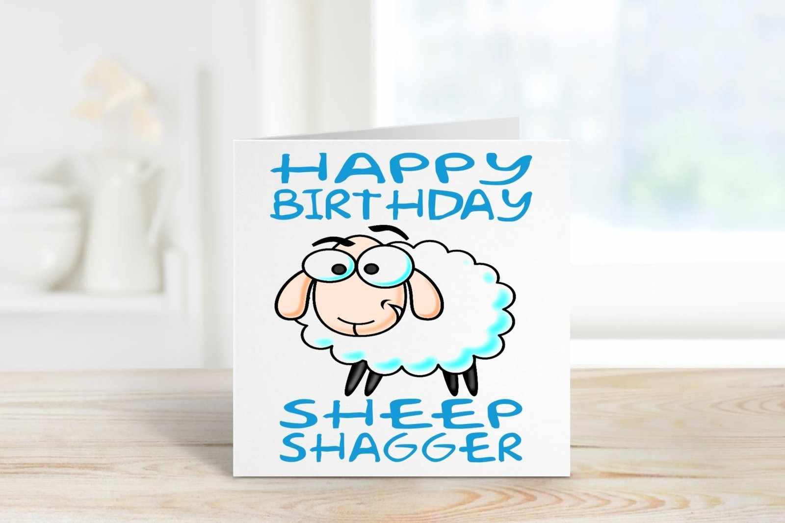 Happy Birthday Sheep Shagger Greetings Card - The Gifted Panda