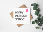 Happy Birthday Sister Card - The Gifted Panda