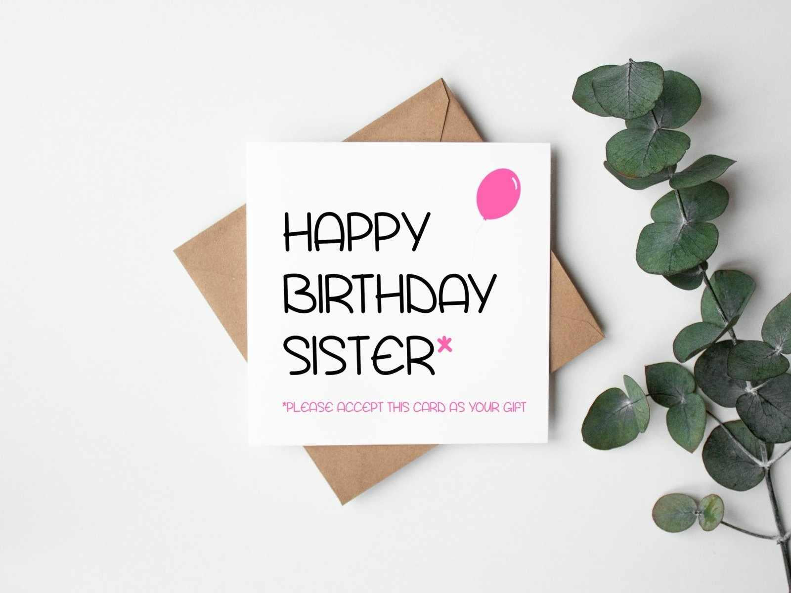 Happy Birthday Sister Card - The Gifted Panda