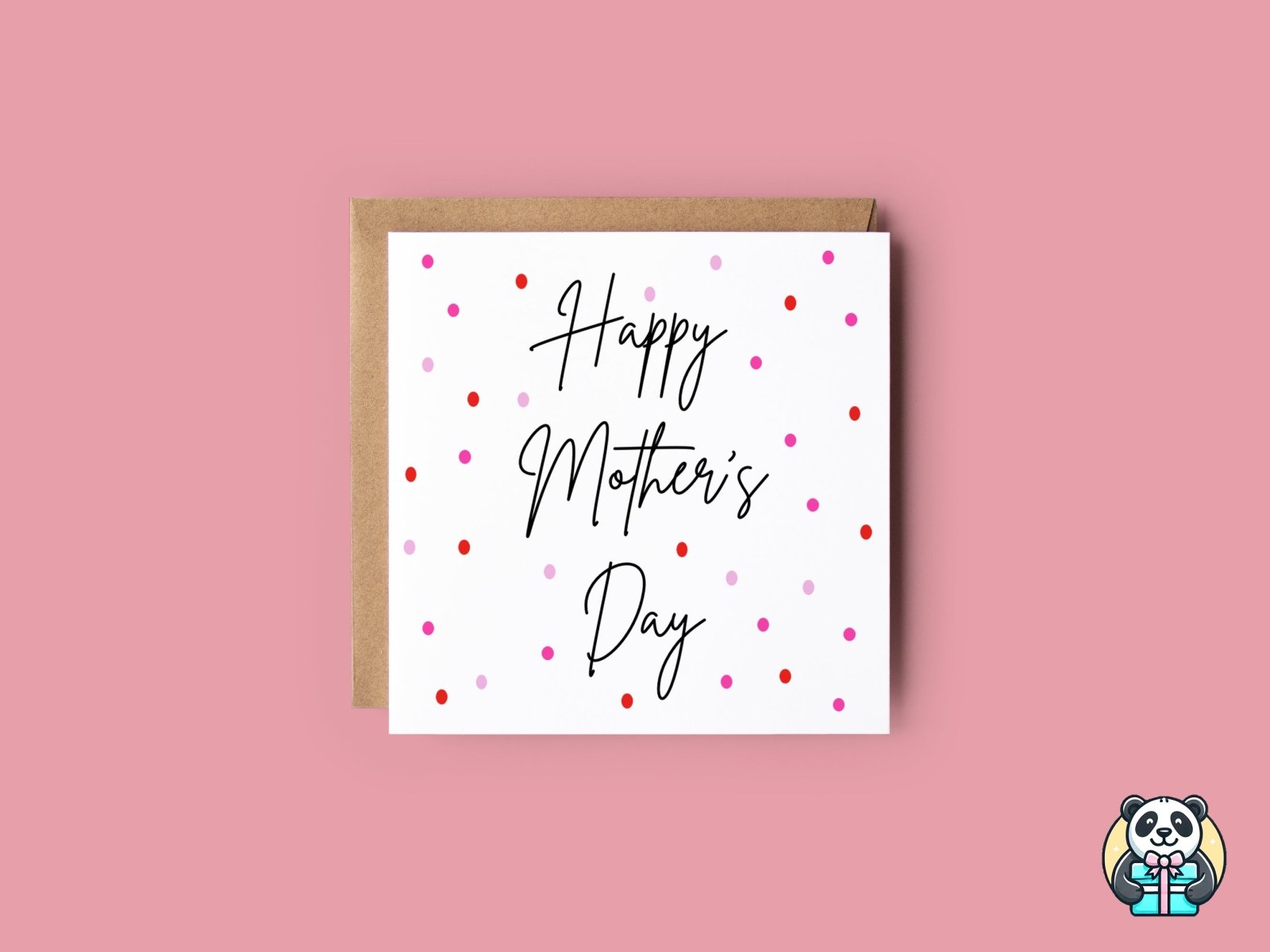 Happy Mother's Day Dotty Card - The Gifted Panda Main image