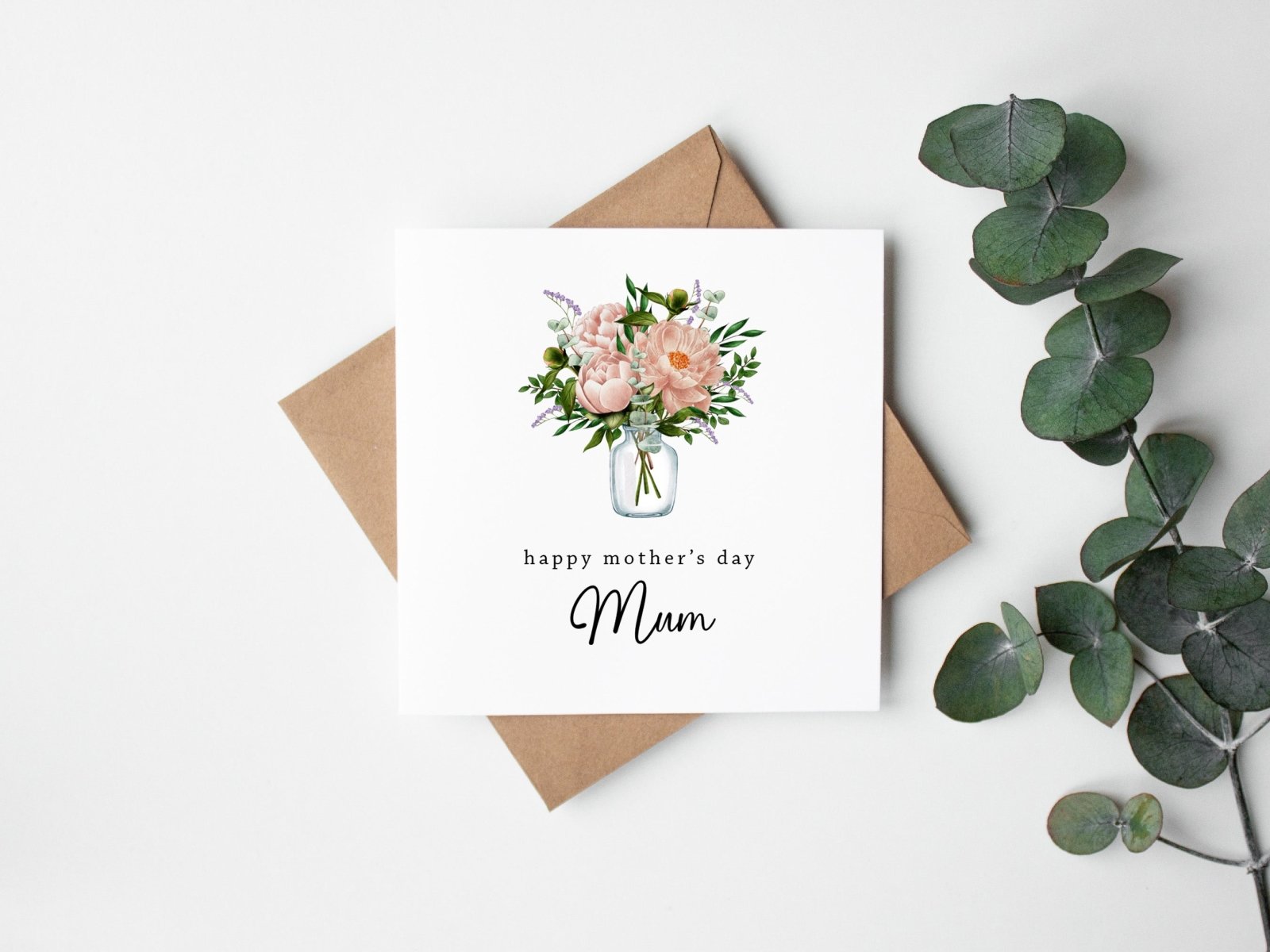 Happy Mother's Day Pink Flowers Card Secondary image