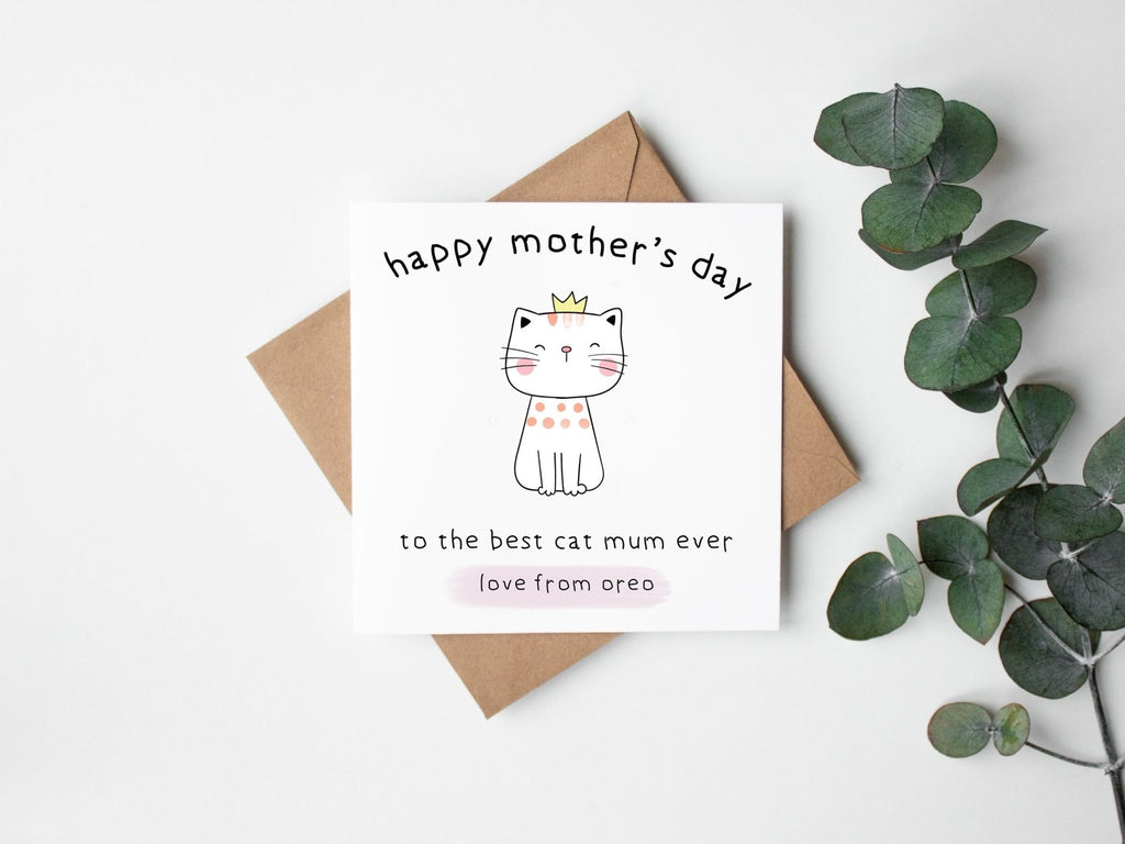 Happy Mother's Day To The Best Cat Mum Ever Card - The Gifted Panda