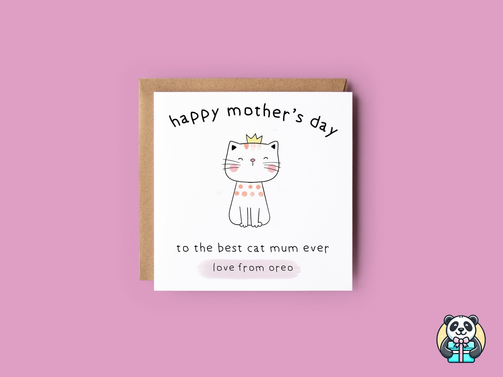 Happy Mother's Day To The Best Cat Mum Ever Card - The Gifted Panda