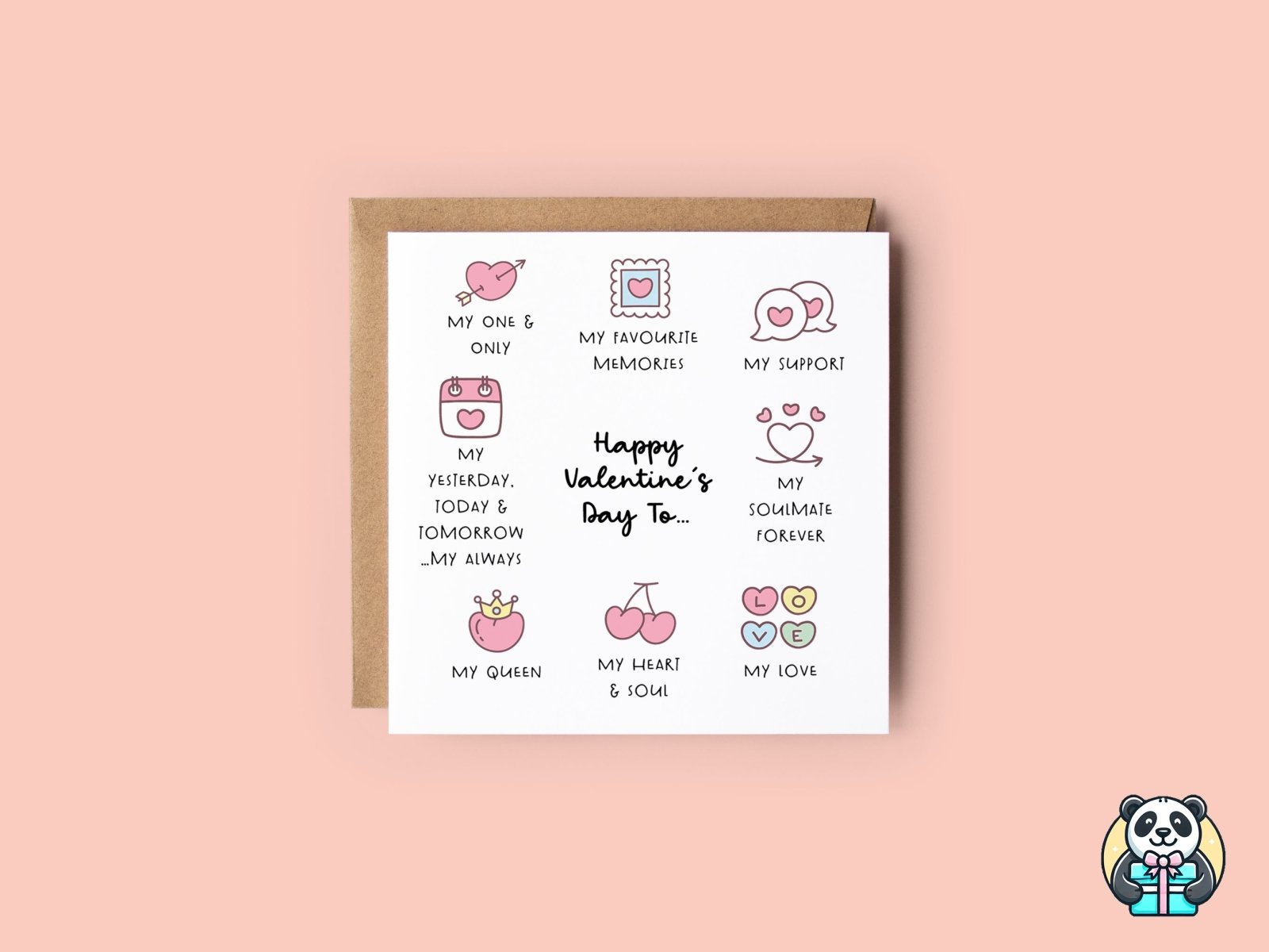 Happy Valentine's Day To....Wife/Girlfriend Card - The Gifted Panda