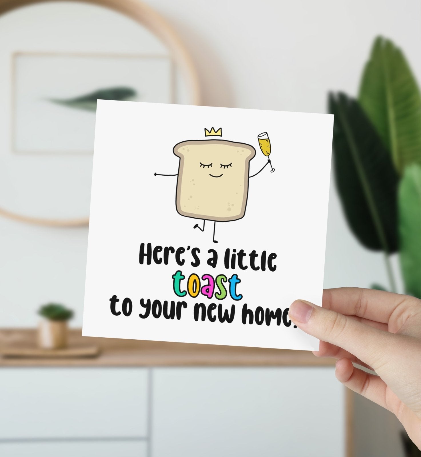 Here's A Little Toast To Your New House Card - The Gifted Panda