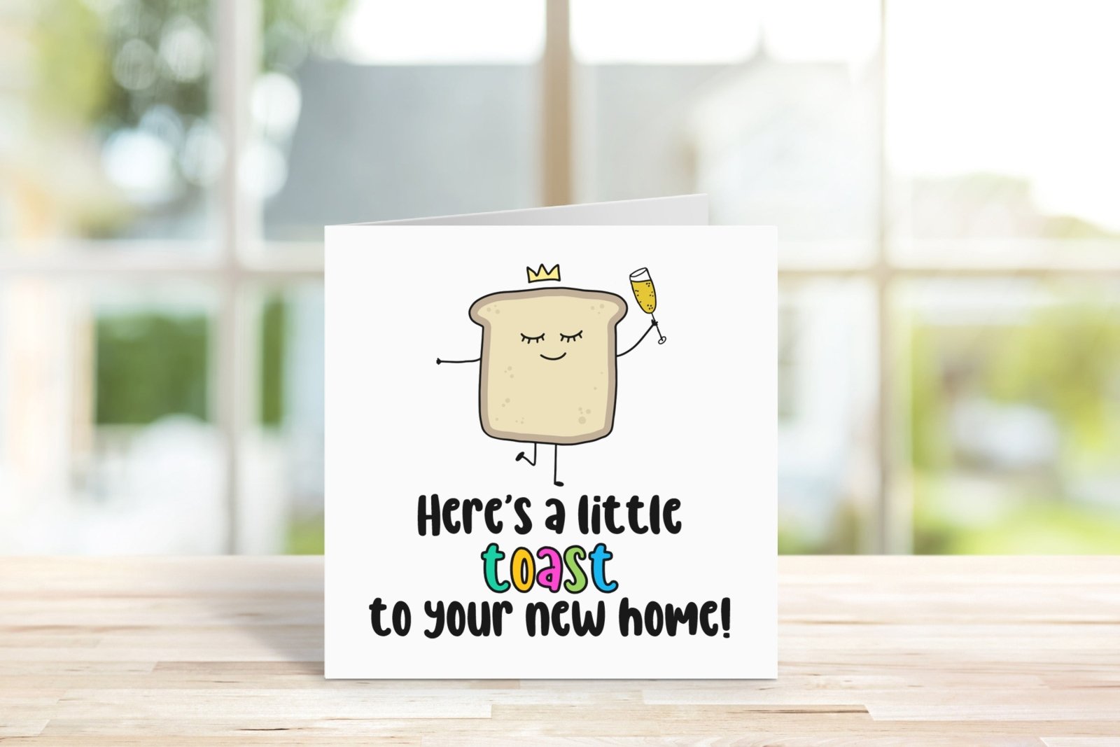 Here's A Little Toast To Your New House Card - The Gifted Panda