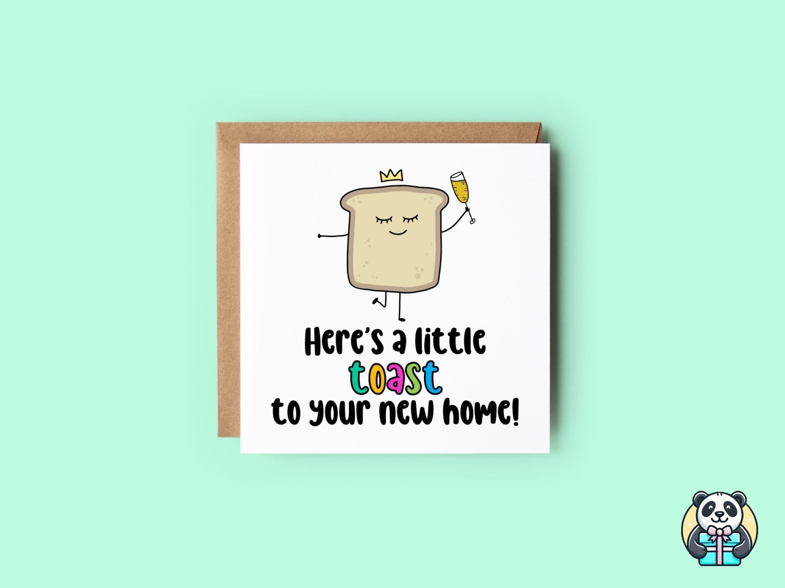 Here's A Little Toast To Your New House Card - The Gifted Panda