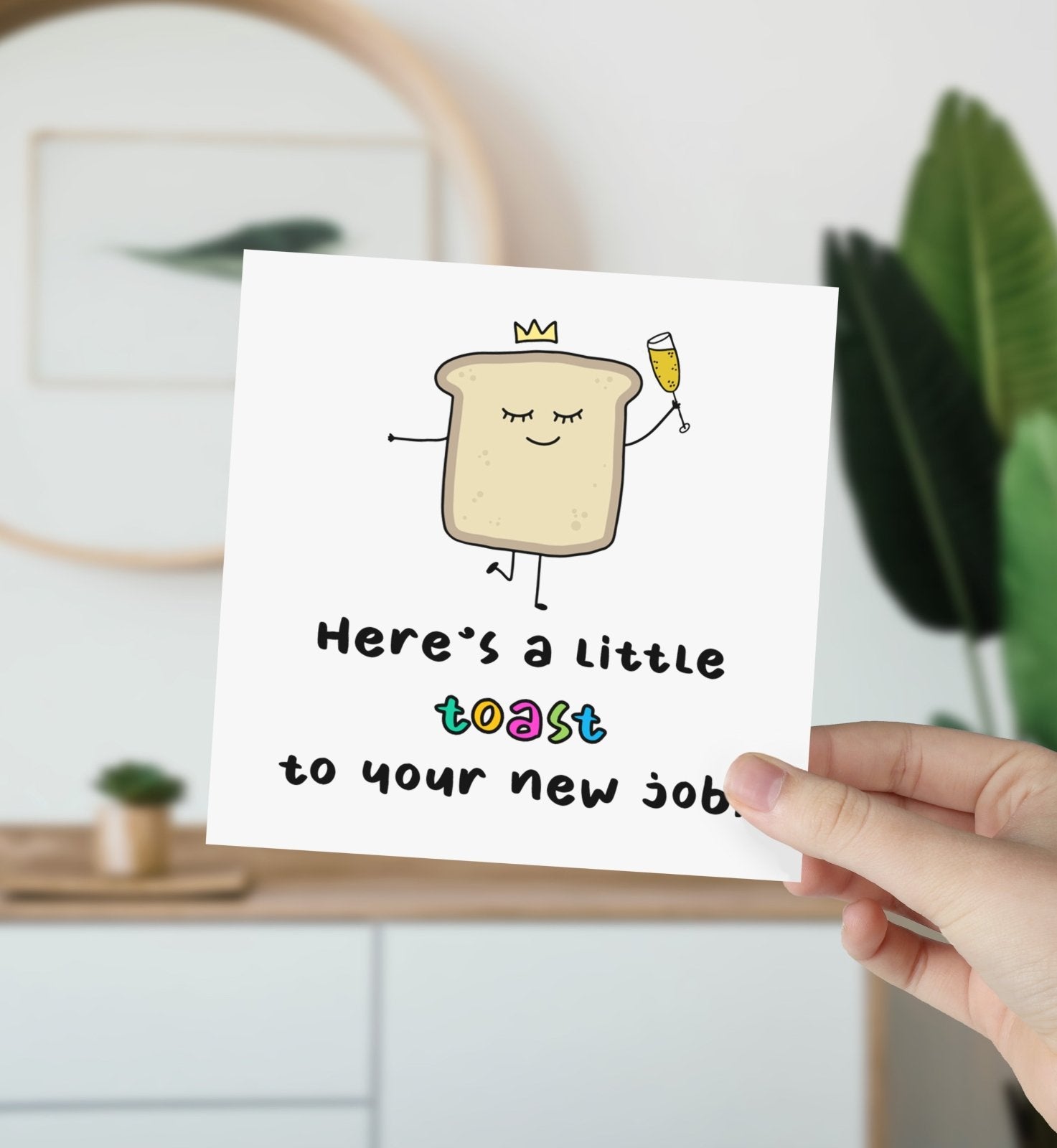 Here's A Toast To Your New Job Card - The Gifted Panda