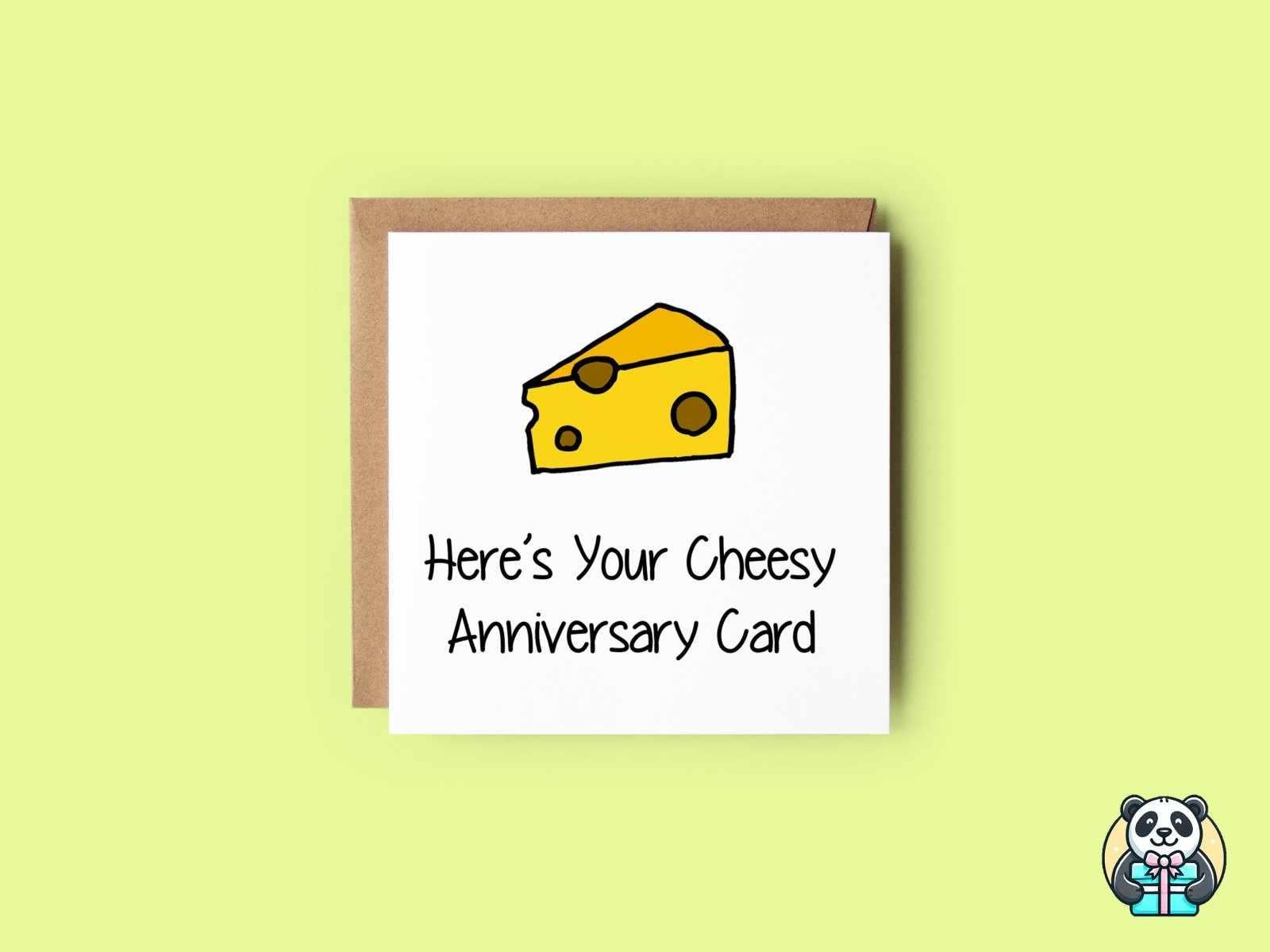 Here's Your Cheesy Anniversary Card - The Gifted Panda Main image