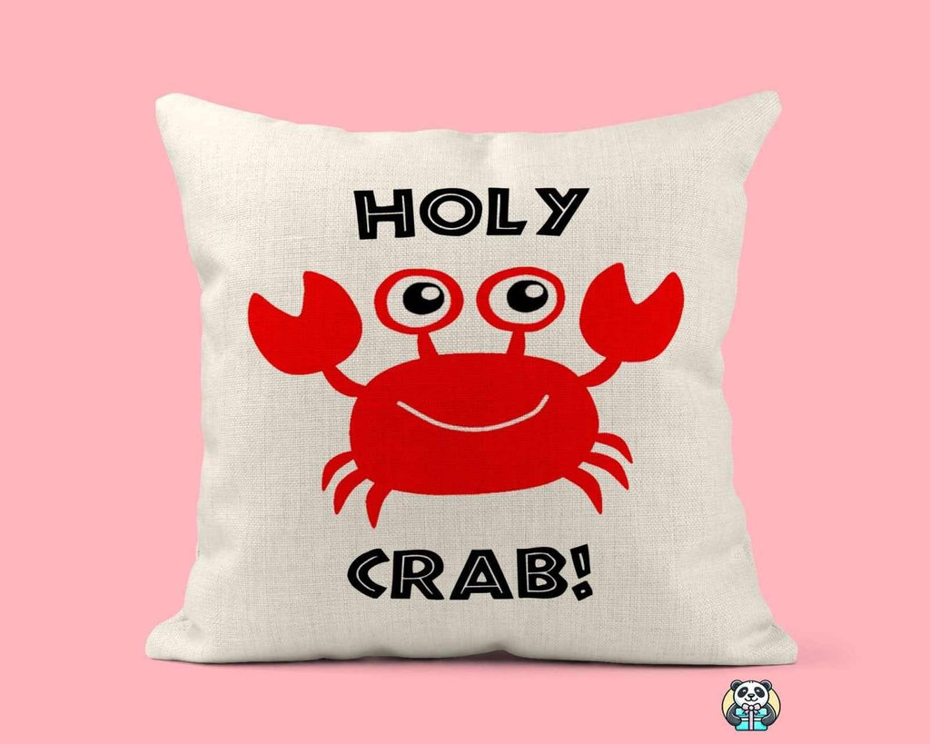 Holy Crab Linen Cushion - The Gifted Panda