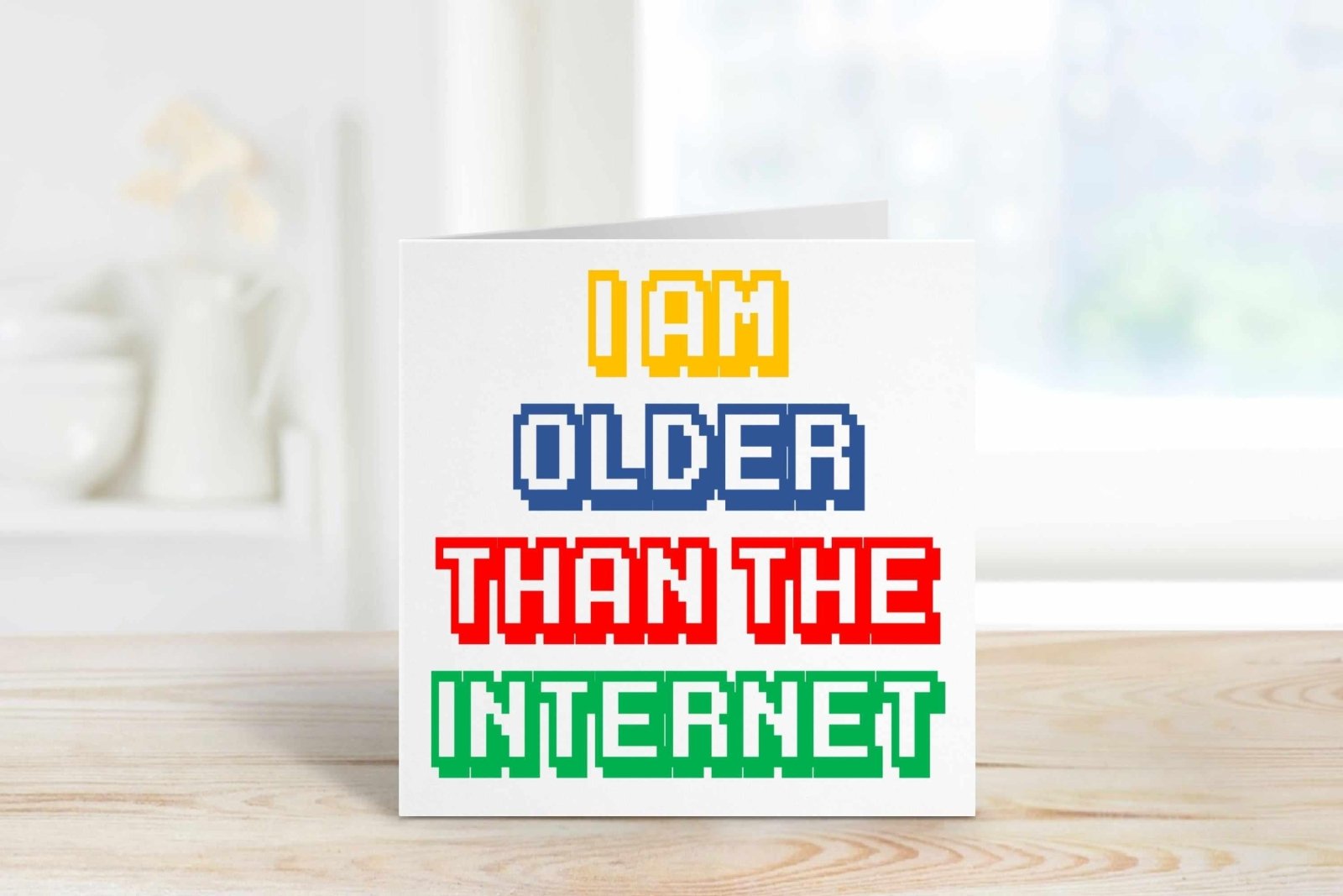 I Am Older Than The Internet Greetings Card - The Gifted Panda