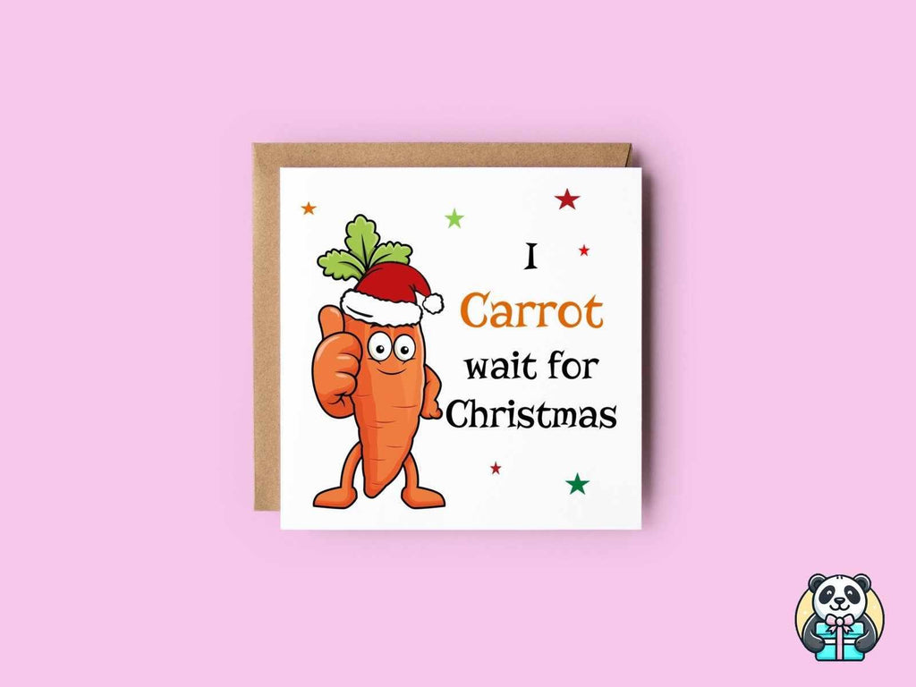 I Carrot Wait For Christmas Card - The Gifted Panda