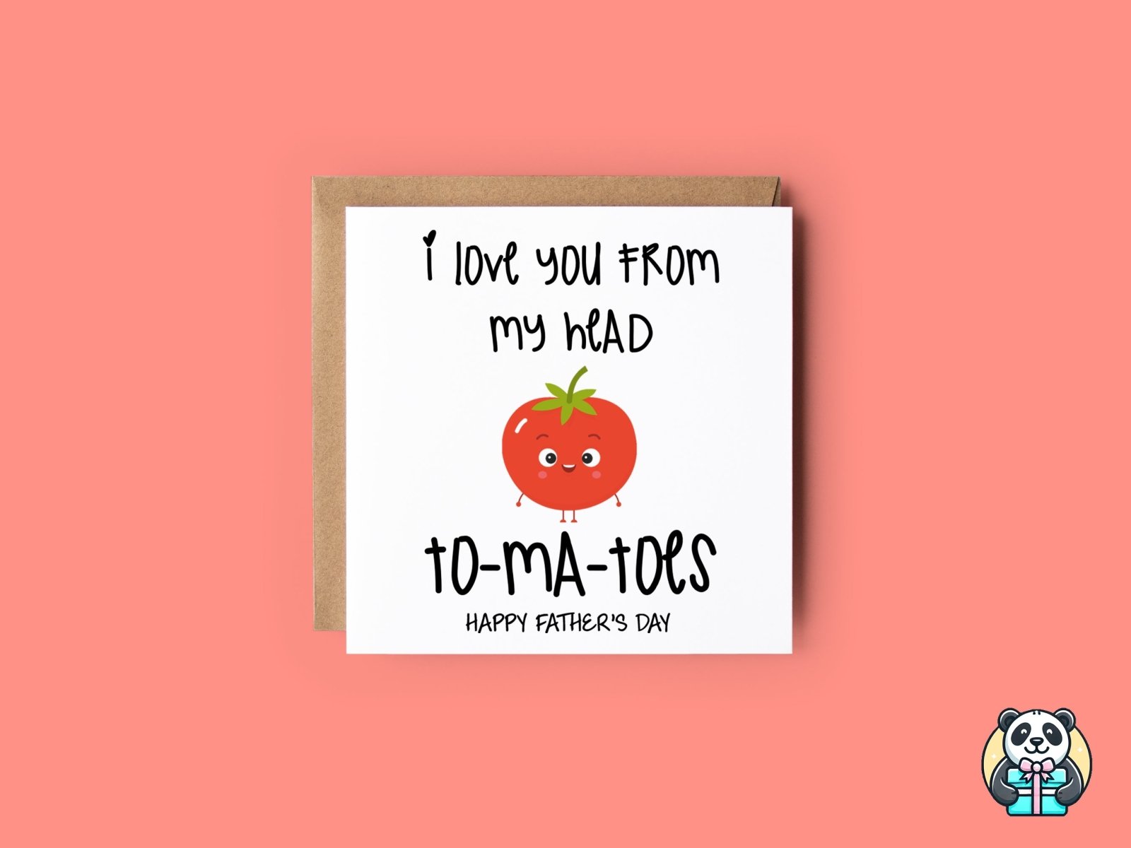 I Love You From My Head To - Ma - Toes Fathers Day Greetings Card - The Gifted Panda Main image