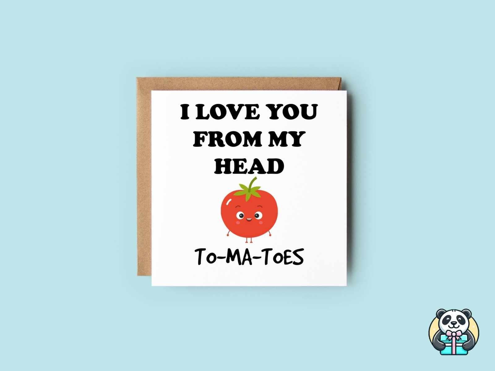 I Love You From My Head To - Ma - Toes Greetings Card - The Gifted Panda Main image