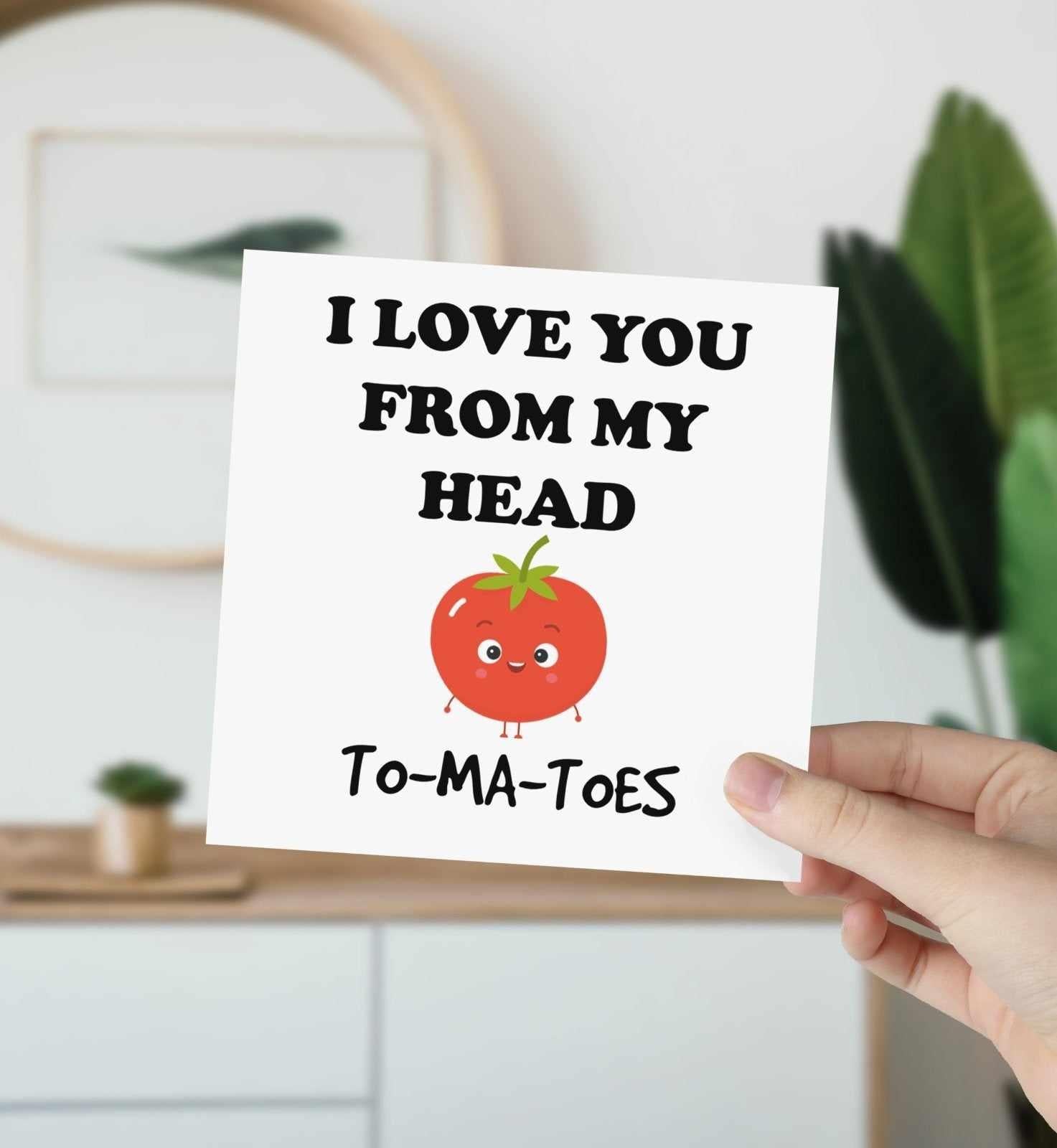 I Love You From My Head To - Ma - Toes Greetings Card - The Gifted Panda