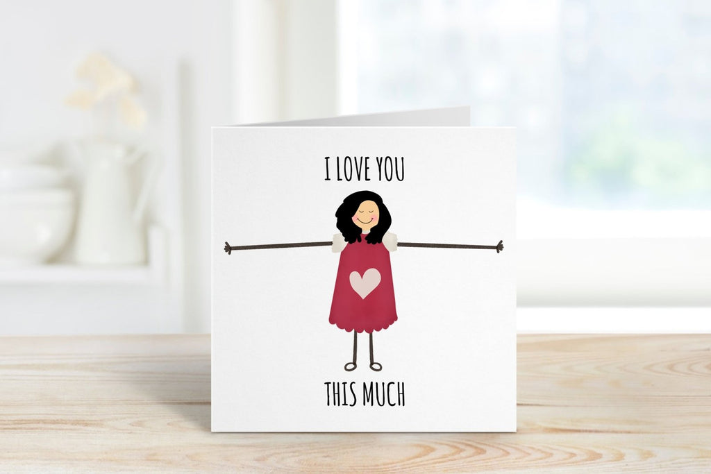 I Love You This Much Greetings Card - The Gifted Panda