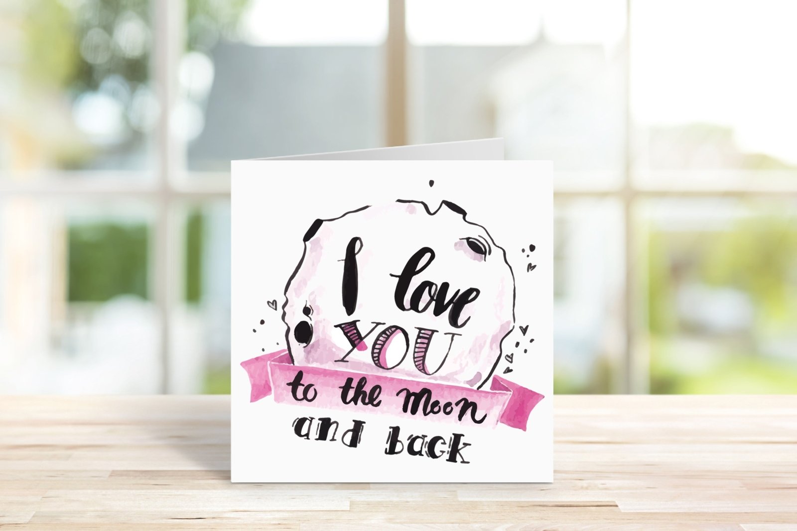 I Love You To The Moon And Back Greetings Card Secondary image