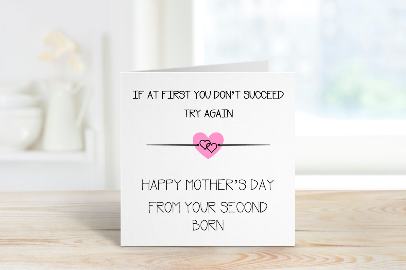 If At First You Don't Succeed Mother's Day Card - The Gifted Panda