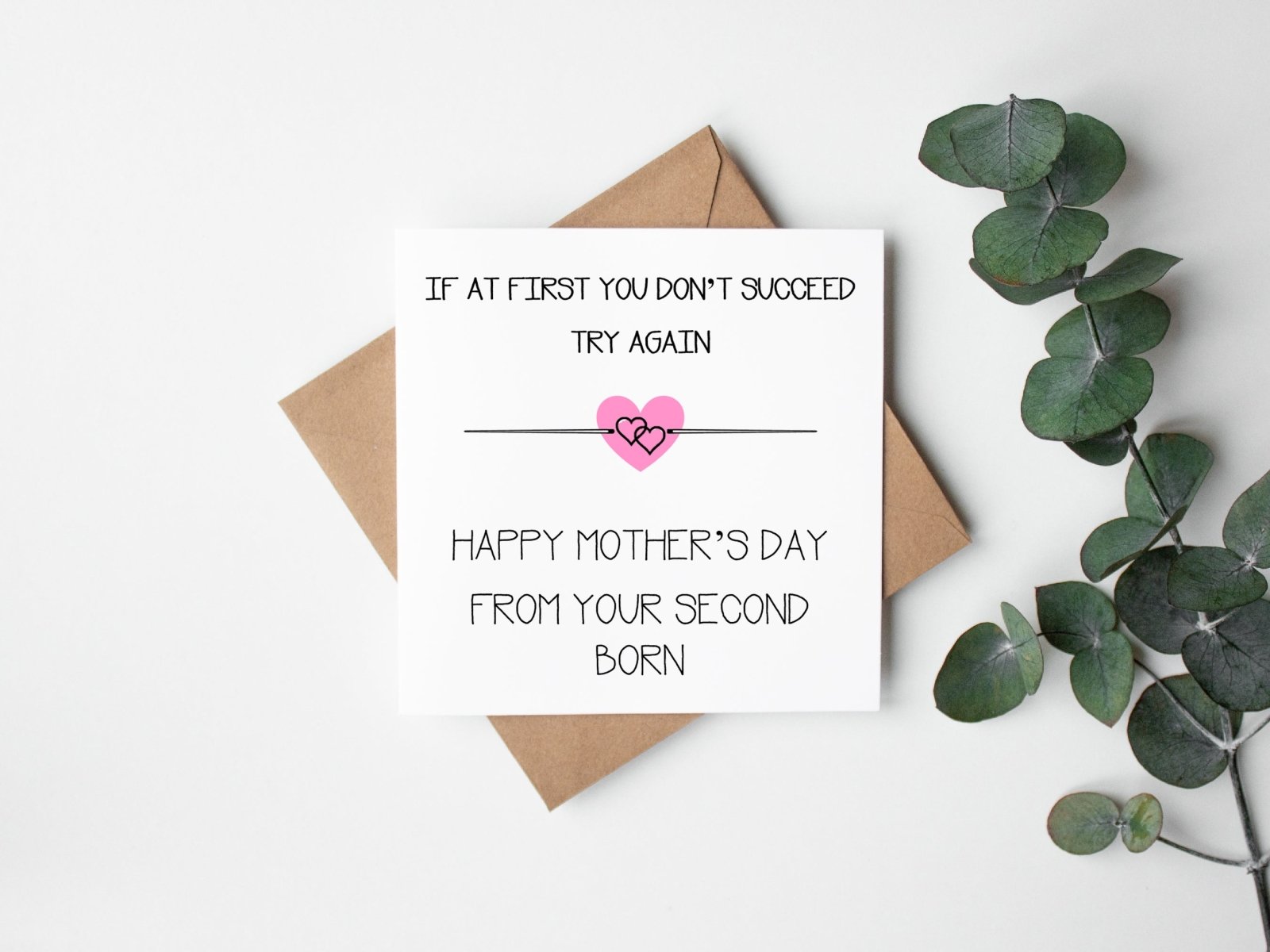 If At First You Don't Succeed Mother's Day Card - The Gifted Panda